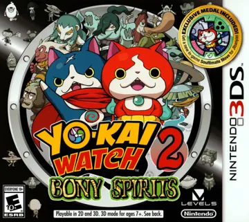 Yo-Kai Watch 2 - Bony Spirits (USA). box cover front